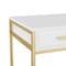 Martha Stewart 19.75 in. D X 47.25 in. W X Engineered Wood, Steel, White/Polished Brass ZG-ZP-028-WH-GLD-MS - alternate 5